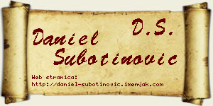 Daniel Subotinović vizit kartica